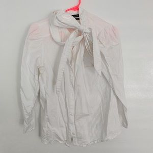 Something Navy Bow Front Top